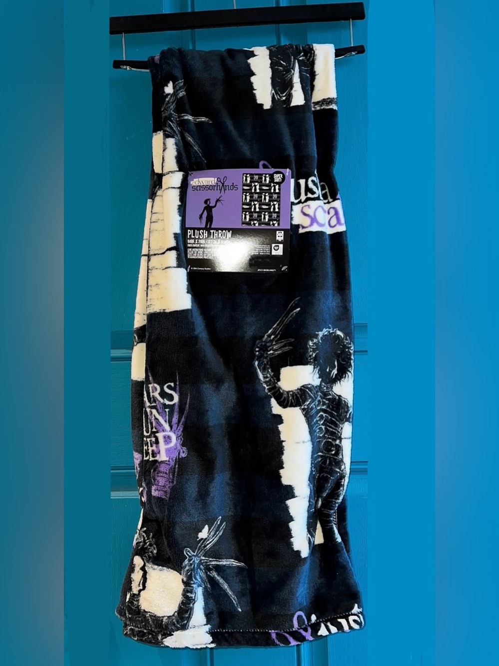 Edward Scissorhands Halloween Blanket NEW